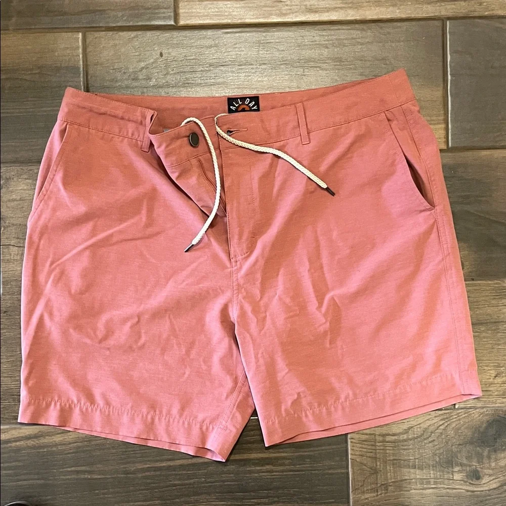 Faherty All Day Shorts 7” Rose Red